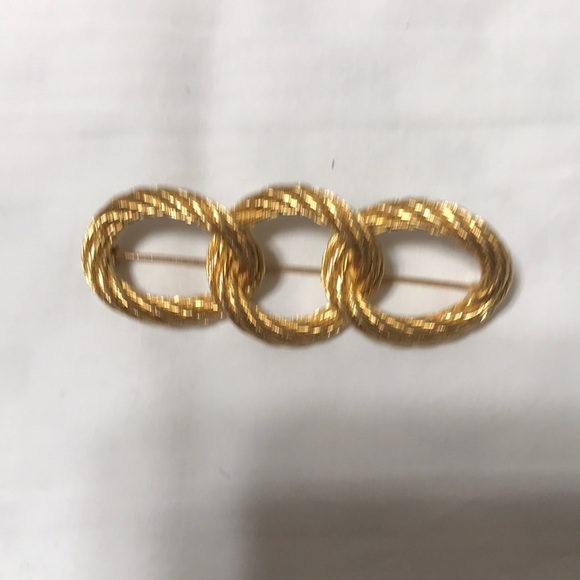 Christian Dior authentic triple knot gold plated brooch - Picture 1 of 4